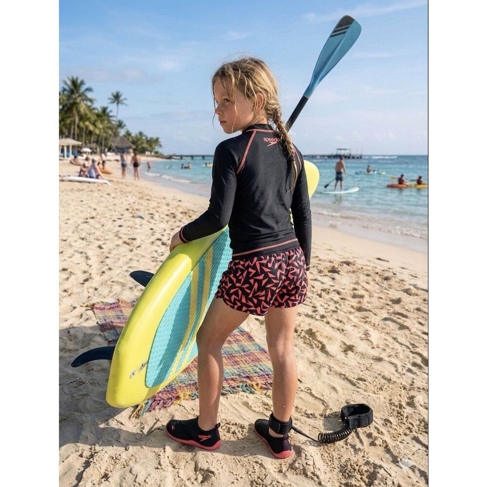 Speedo Kids 3 Surfwalker Pro 2.0 Black Orange Pink Water Shoes